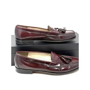 COLE HAAN Pinch Tassel Burgundy Sz 10.5B Men's Dress Loafer Shoes (See Descript)